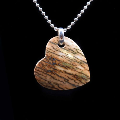 PENDANT - MAMMOTH IVORY HEART